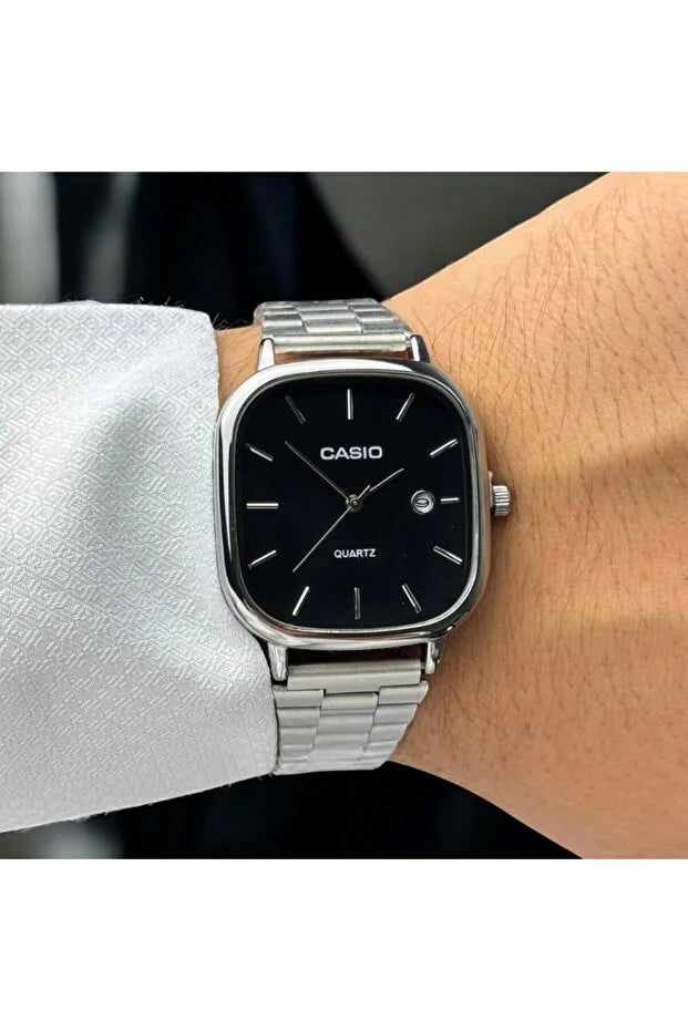 CASIO HOMMES CARRÉ ACIER