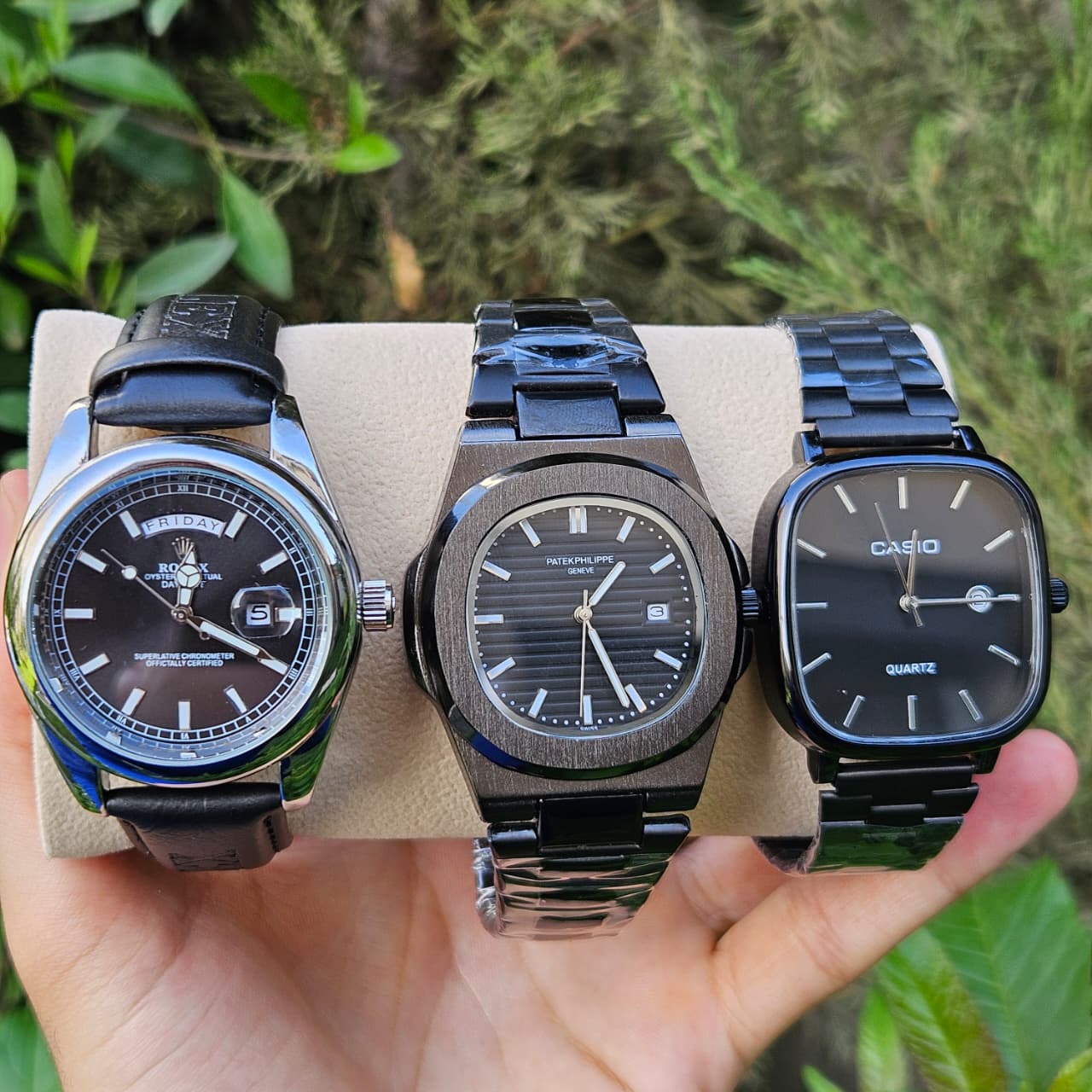 Pack 3 Montre Rolex Casio Patheque Philipe