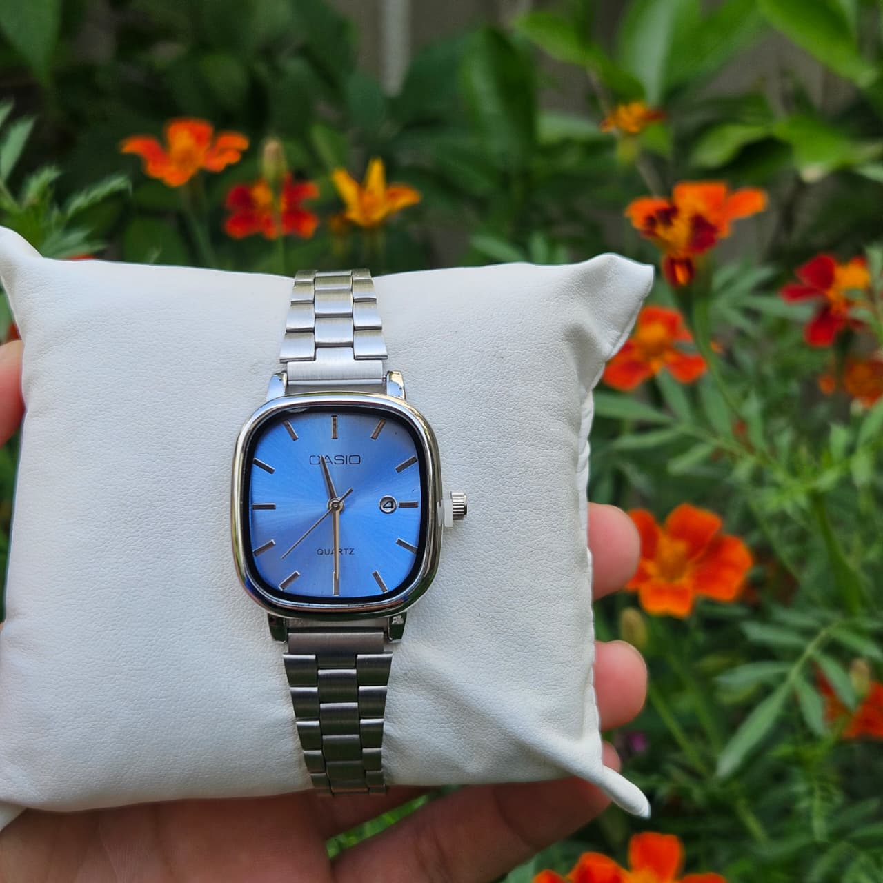 CASIO FEMME CARRÉ ACIER