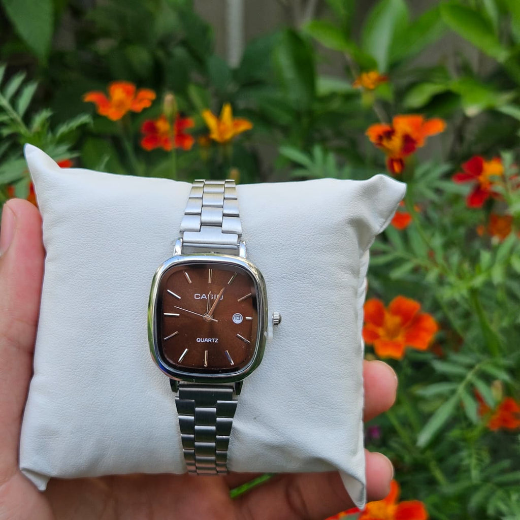 CASIO FEMME CARRÉ ACIER
