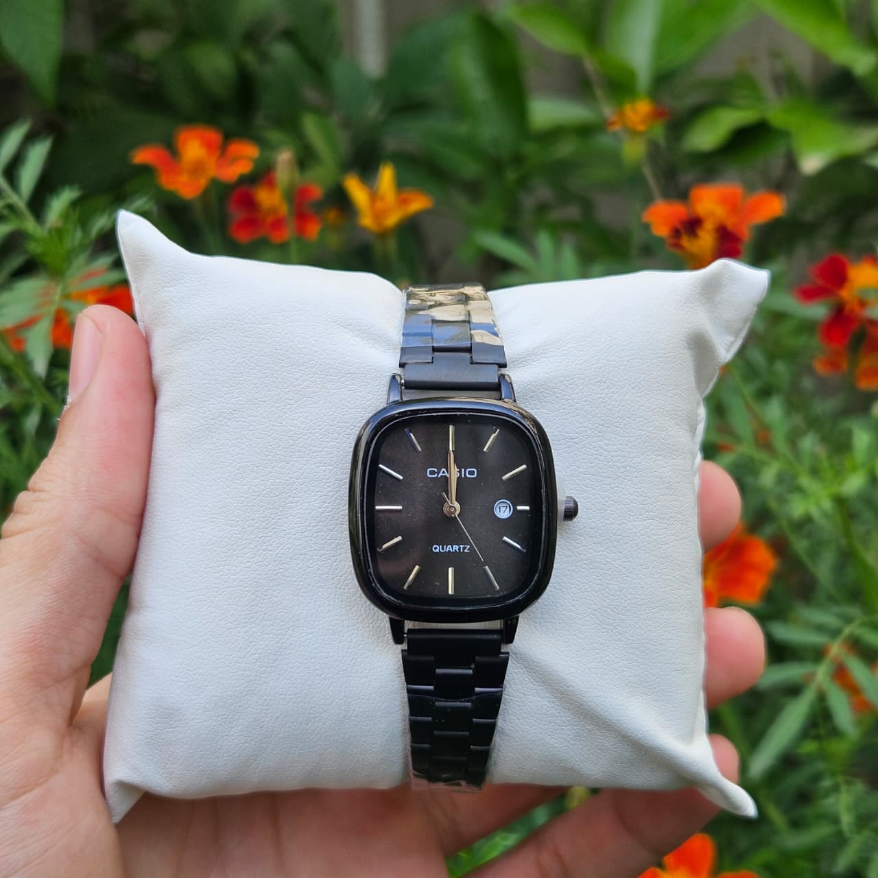CASIO FEMME CARRÉ ACIER