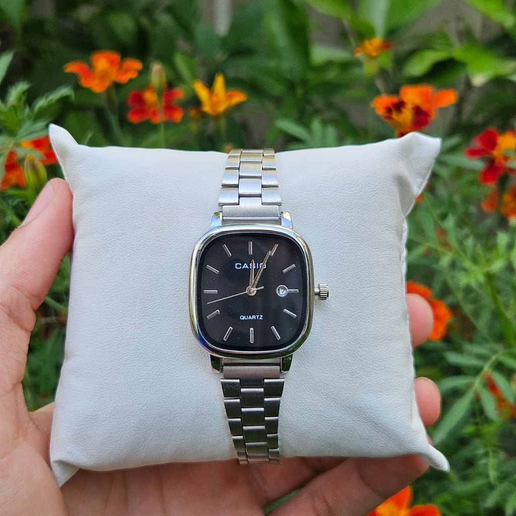 CASIO FEMME CARRÉ ACIER