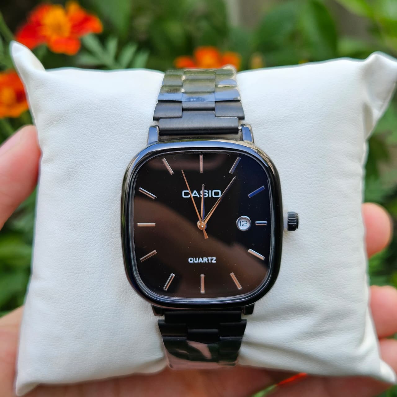 CASIO HOMMES CARRÉ ACIER