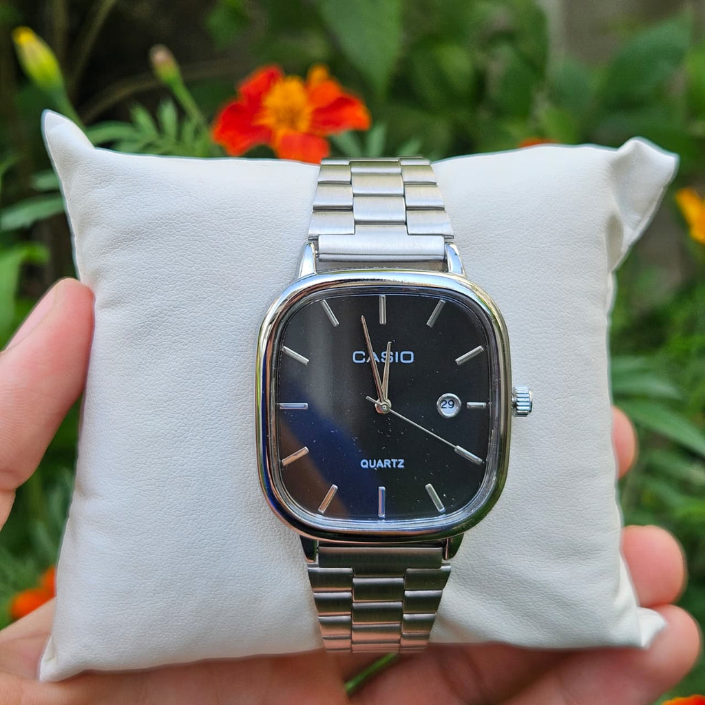 CASIO HOMMES CARRÉ ACIER