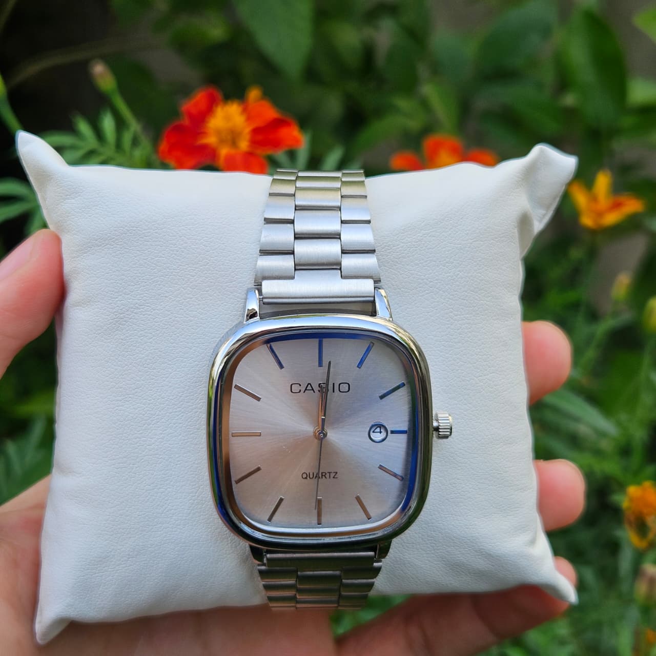 CASIO HOMMES CARRÉ ACIER